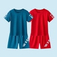 thumbnail image 3 of Boys Quick Dry Fit Active Shorts Set Short Sleeve T-Shirt and Workout Shorts 4 Piece Tracksuit for 3-14 Years, 3 of 4