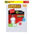 thumbnail image 1 of Hanes 090563496204 Moyen Sweat-Shirt Homme Super Confort Doux Col Rond, Blanc - Lot de 10, 1 of 1