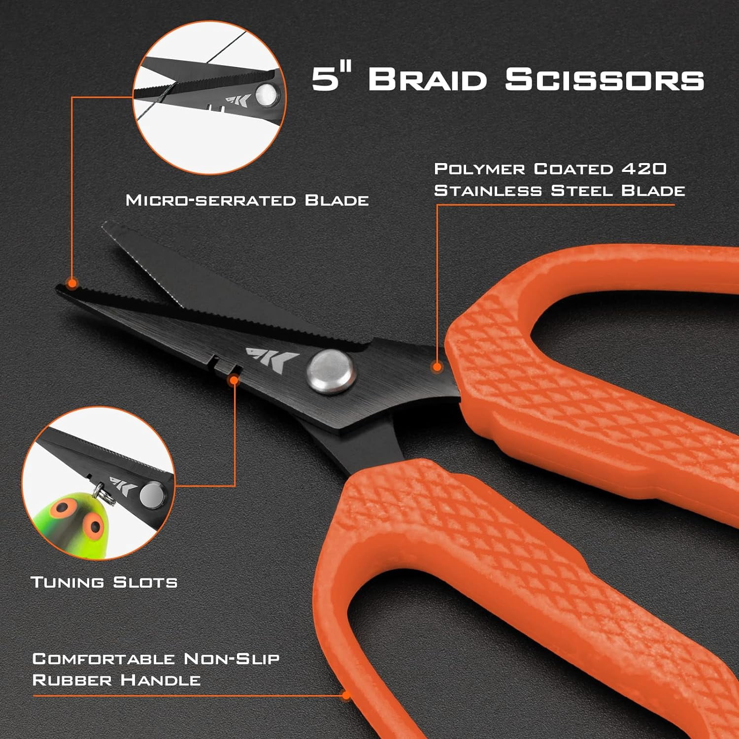 KastKing Fishing Line Spooler & 5’’ Braid Scissors - W/Line Counter, Patented Accessories - No Line Twist, Fishing Gears-Kalibrate