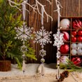thumbnail image 2 of Billuyoard Los colgantes ligeros de copo de nieve de 18 piezas añaden alegría a las fiestas navideñas decoraciones navideñas blancas Kits de decoración para fiestas, 2 of 6