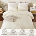 thumbnail image 2 of Set de edredón DJY Tufted Boho Queen Size, microfibra, color crema, 2 of 6