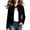 Black, variant on Women Faux Suede Cropped Jacket Stand Collar Full Zip Up Long Sleeve Retro Moto Jackets Slim Fit Casual Short Coat Fall Spring Streetwear Outfits with Zipper Pockets