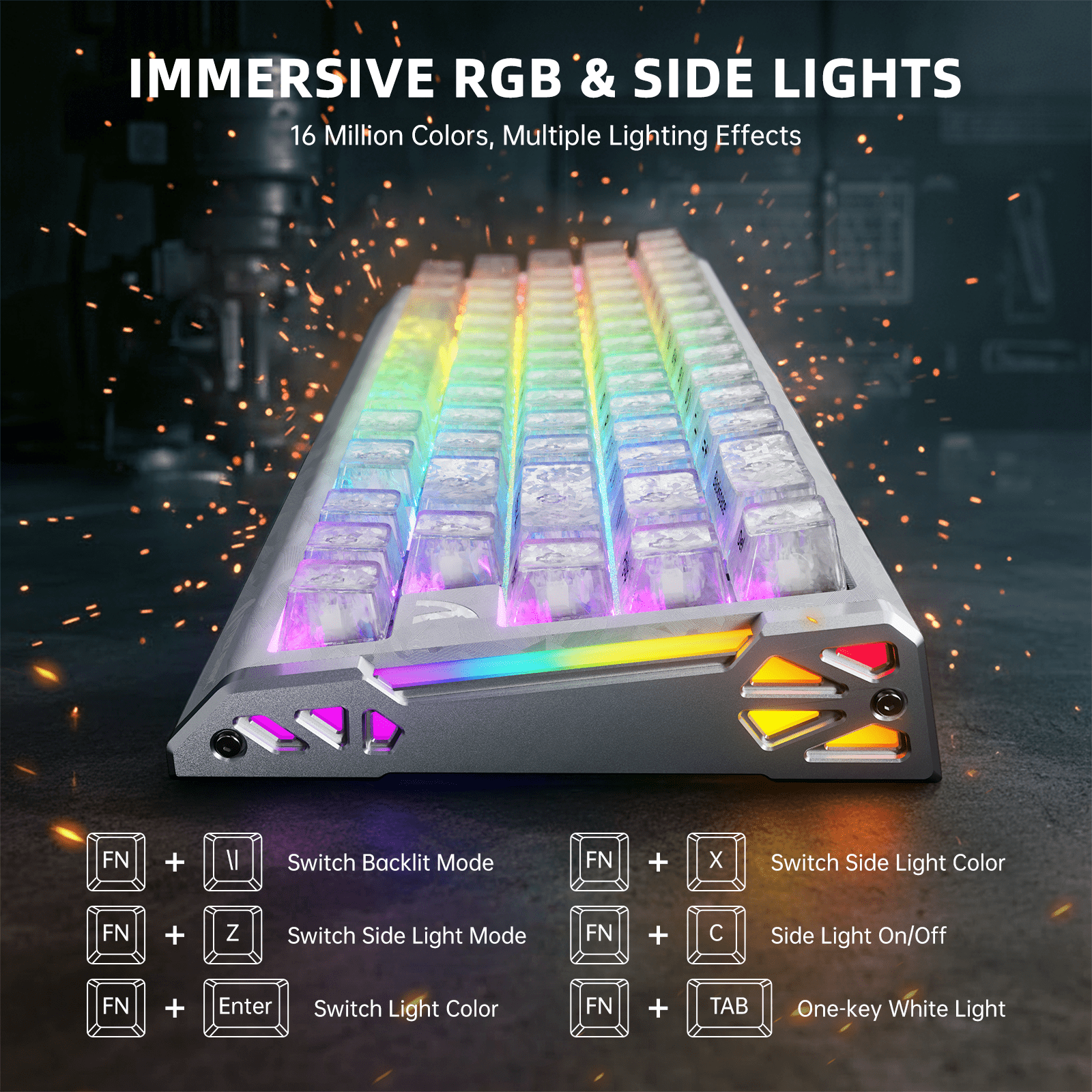 ATTACK SHARK R68 HE Carbon Fiber Magnetic Keyboard, 8KHz RGB Gaming Keyboard with Ultra-Precise Magnetic Switches