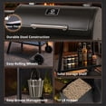 thumbnail image 4 of Z GRILLS Upgrade 567 Sq.in Cooking Area Wood Pellet Grill & Smoker 8 in 1 BBQ Smoker with PID Controller, 10 Lbs Hopper, Storage Shelf for Outdoor BBQ, 4 of 14