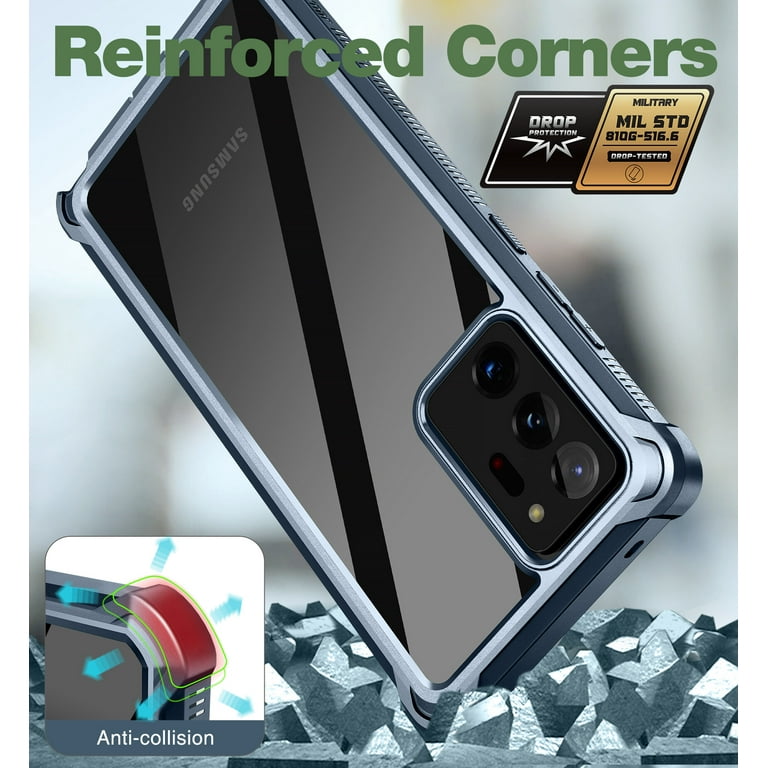 Dexnor Galaxy Note 20 Ultra Case, Screen Protector, Clear, Rugged