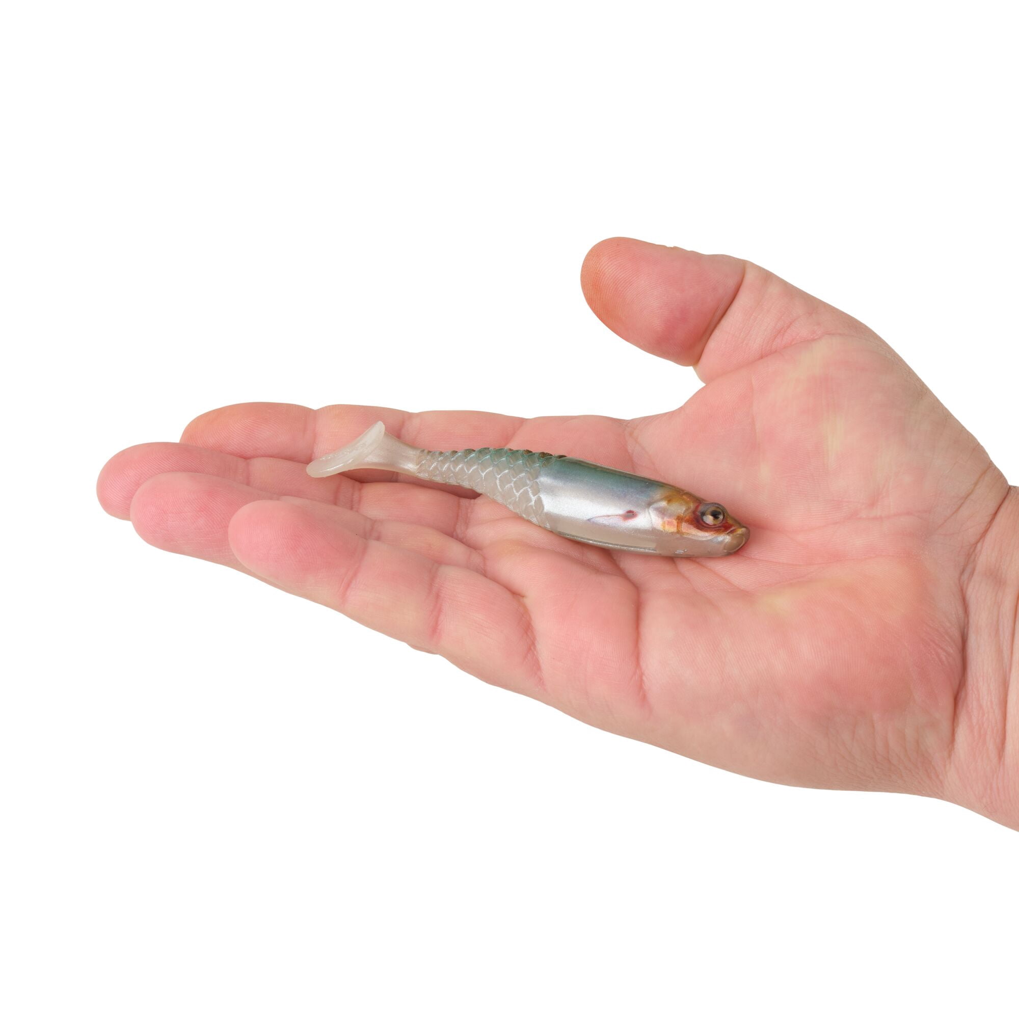 Berkley PowerBait® Paddlin' PowerStinger, 4.25 in, Swimbaits - Paddle Tail, HD Stealth Minnow (5-count)