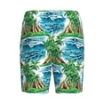 thumbnail image 2 of Lsque Hawaii Palms Mens Sleep Pajama Shorts,Short Pajama Pants, Cotton Ultra-Soft Knit-3X-Large, 2 of 9