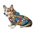 thumbnail image 6 of Goofa American Football Pattern Small Dog Sweater Hoodies Pet Grey Hooded Soft Fleece Sweatshirts with Pocket Fall Winter Puppy Cat Sweaters Warm Clothes-XX-Large, 6 of 8