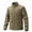 Khaki, variant on ZCFZJW Men's Casual Outdoor Full Zip up Jacket Long Sleeve Stand Collar Warm Winter Windbreaker Coat for Men with Zipper Multi-Pockets Army Green XXXL