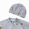thumbnail image 4 of TOWED22 Toddler Baby Boy Swimsuit Shark/Turtle Short Sleeve One Piece Rash Guard Zip-up Bathing Suit Sunsuit Beachwear Grey,12-18 M, 4 of 5