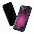 thumbnail image 3 of Pink Spider Web Gothic Phone Case for iPhone 16/15/14/13/12/11 Pro, Pro Max, Mini, Plus – Halloween Horror Phone Cover, 3 of 6