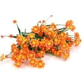 thumbnail image 2 of Viworld 6 Bundles Artificial Daisy Mums Flowers Outdoor Fake Fall Flowers for Decoration No Fade Faux Plastic Autumn Flower Garden Porch Window Box Decor (Orange), 2 of 8