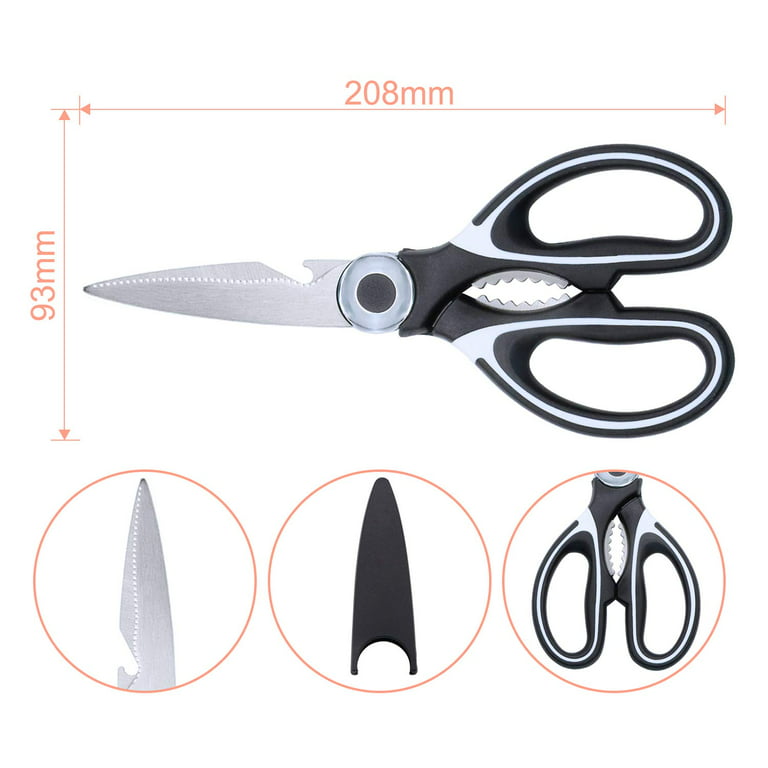 Powiller 2 Pack Kitchen Scissors， Kitchen Shears Multipurpose