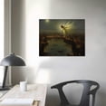 thumbnail image 3 of JEUXUS John Atkinson Grimshaw Canvas Wall Art, Spirit of The Night Fairy Flying in The Sky Oil Painting Pic Poster Decorative Painting Canvas Wall Art Living Room Posters Bedroom Painting, 3 of 4