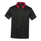 thumbnail image 1 of Unisex Chef Uniforme cómoda ropa de trabajo de verano para hornear pan de comedor de panadería Black XL, 1 of 8