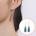 thumbnail image 2 of 1 par de pendientes colgantes en forma de gota de agua, accesorios de joyería, suministro a juego de ropa, gota de oreja de aleación clásica Ropa, zapatos y accesorios Miscelánea Azul claro Qarigey AP009625-06B, 2 of 6