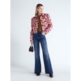 thumbnail image 3 of Scoop Women’s and Women's Plus Cropped Trucker Jacket with Puff Sleeves, Sizes XS-4X, 3 of 7