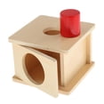 thumbnail image 4 of Caja de madera Montessori Imbucare con juego de combinación de formas geométricas para niños Cilindro, 4 of 7