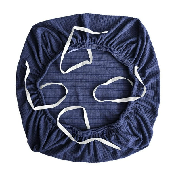 Fundas elásticas para sillas de oficina, fundas protectoras de asiento de silla, de spandex, extraíbles y elásticas. Azul oscuro