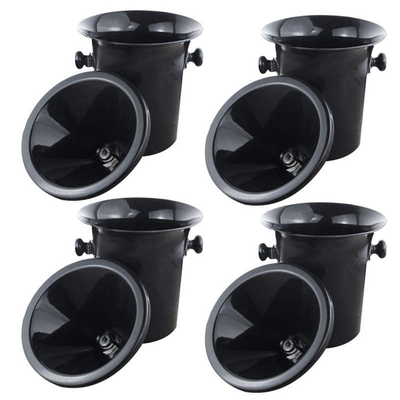 4X Wine Dump Black Plastic Wine Spittoon Standard Size with Black
