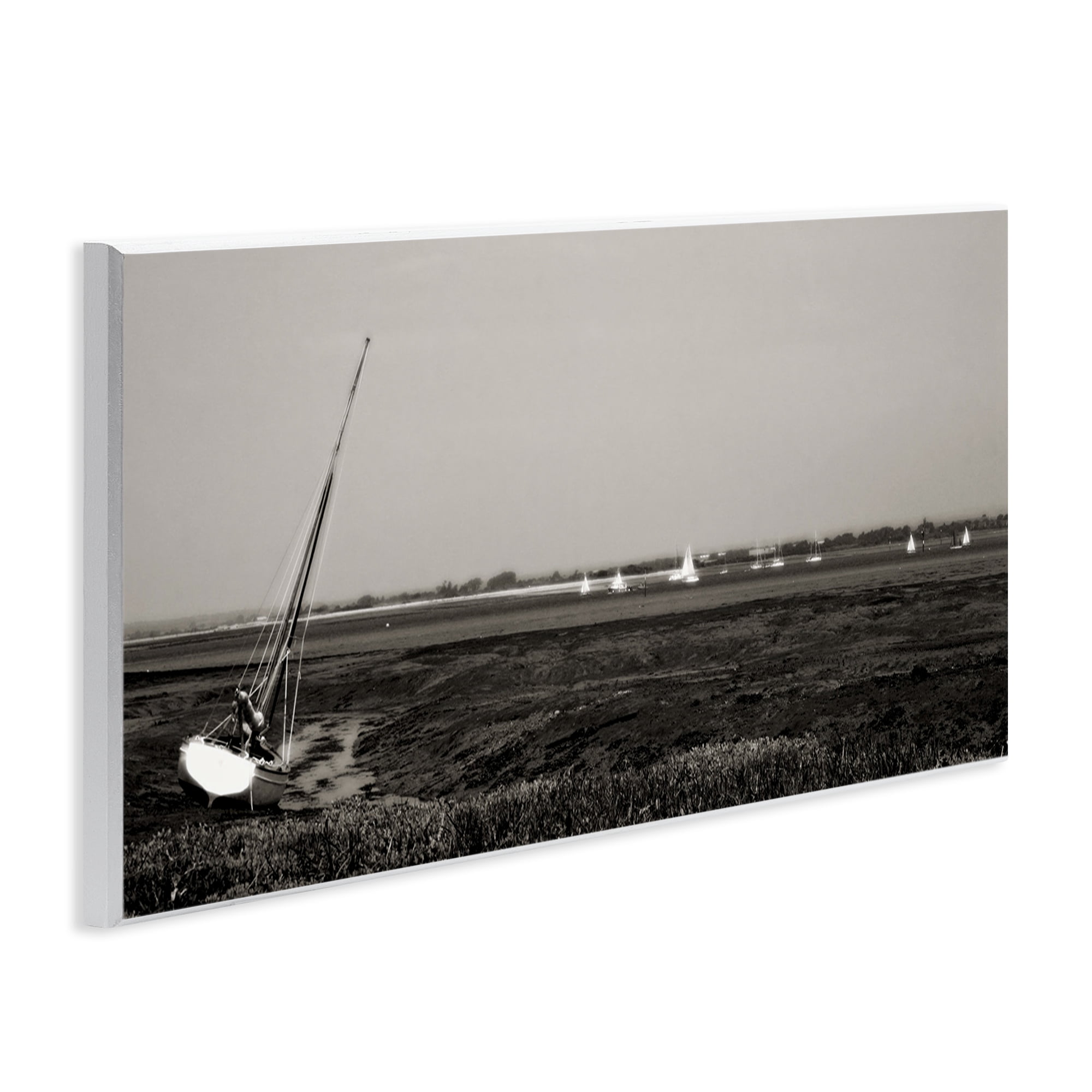 Stupell Industries Boating Towards Hayling Coastal Photography Unframed Art Print Wall Art, 17 x 7