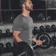 thumbnail image 5 of Camisas de fitness para hombre Camisetas ajustadas de moda Camisetas musculosas de fitness con ajuste largo y caído 2 piezas gris XXL, 5 of 5