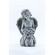 thumbnail image 2 of Angel Kneeling Sculpture Hi-Line Gift Ltd, resina de fibra gris, 2 of 8