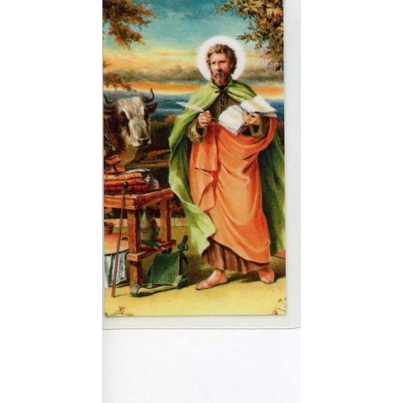 St. Luke holy card - laminated - Pack of 25