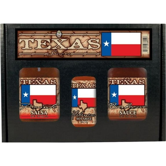 Hot Sauce Harrys HSH1154 TEXAS FLAG 5 Mini Grilling Gift Set - 5oz
