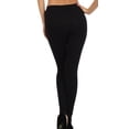 thumbnail image 3 of Sakkas Cotton Blend Solid Color Footless Stretch Leggings - Made in USA - Solid Black - Large, 3 of 6