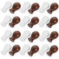 thumbnail image 1 of 24pcs Wooden Cord Pulls Decorative Tassel Charms for Blinds & Window Treatments Easy Installation for Roman Shades Ceiling Fans Brown White, 1 of 5