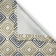 thumbnail image 6 of Ambesonne Modern Grommet Curtain, Square Shaped Lines, 50" x 54", Black White Yellow, 6 of 6