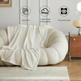 thumbnail image 6 of Simple&Opulence Cream Throw Blanket for Couch-Super Soft Fluffy Blankets for Women 50x70 Inches Cozy Lightweight Flannel Fleece Blanket for Home Decor（Brick Pattern, 6 of 6