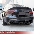 thumbnail image 2 of S4 Carbon Fiber Rear Bumper Lip Diffuser fits for Audi S4 B8 2008-2012 Rear Bumper Cover Lower Lip Spoiler, 2 of 7