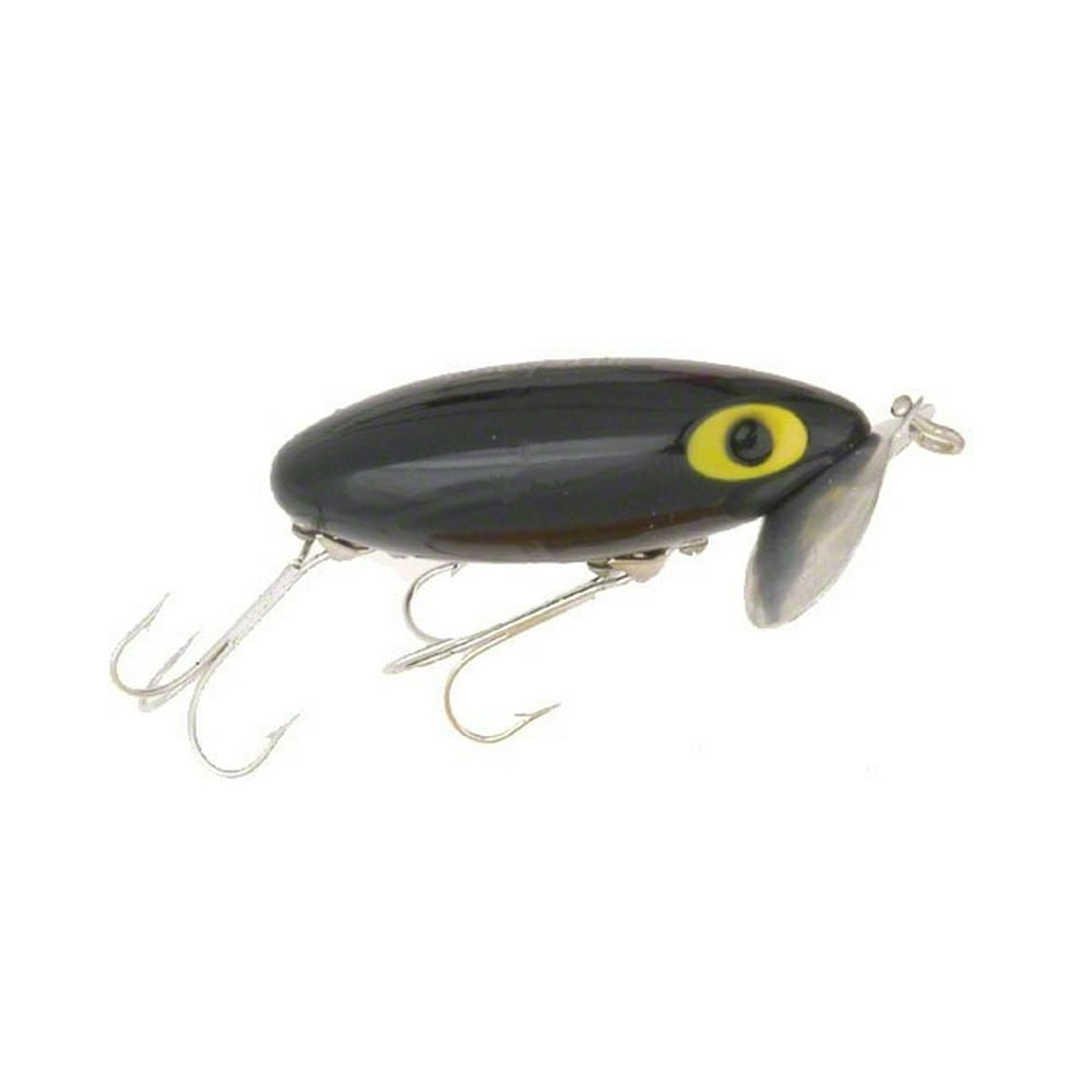 Arbogast G60002 Jitterbug Topwater Crawler Hard Bait Bass Fishing Lure Black