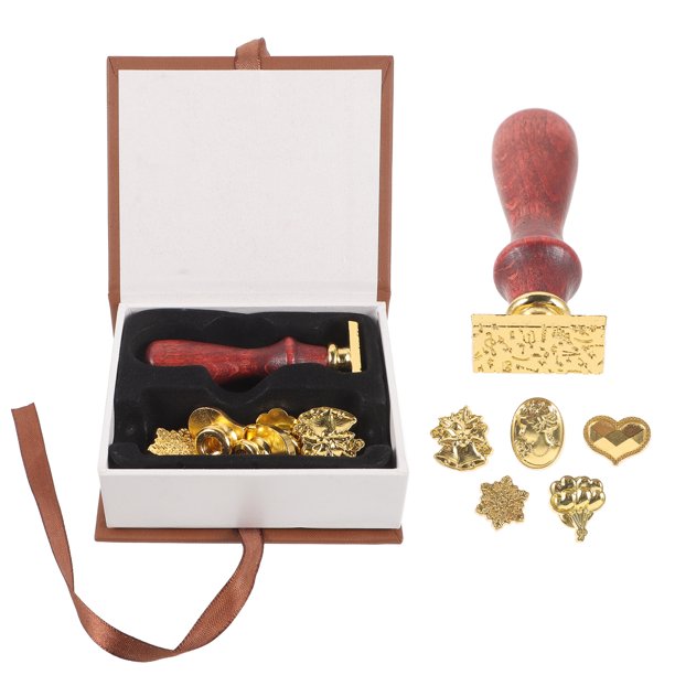 1 conjunto Sello de sello de sello de cera de estilo vintage Sello de sellado Sello de sello desmontable Sello de sello de cera