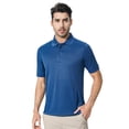 thumbnail image 3 of Zfeel Men's Short Sleeve Mesh Polo, Dry Fit Moisture Wicking 100% Polyester Shirt, True Navy, 1-Pack, 3XL, 3 of 6