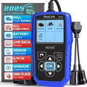 Nexas NL102 Heavy Duty Truck Scanner for Heavy Truck All System OBD2 Scanner Check Engine Light EOBD HD OBD Scanner Trucks & Cars 2 In 1 Auto Code Reader for 12V Car & 24V Truck Diagnostic Scan Tool