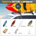 thumbnail image 6 of Aruwei 1 Set Universal Car Soft Roof Rack Pads, Luggage Carrier System for Kayak Surfboard Canoe, Include 2 Heavy Duty Tie Down Straps, 2 Tie Down Rope, 2 Quick Loop Strap Clearance_Roof Bracket, 6 of 7