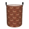 thumbnail image 6 of Lsque Dachshund Dog Puppy pattern Laundry Hamper Basket, Tall Woven Rope Hamper Basket for Clothes, Lightweight Storage Basket, Collapsible Waterproof-Medium, 6 of 8