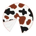 thumbnail image 2 of Daiia Brown Black Cow Drawing Merry Christmas Tree Skirt , Xmas Large Lace-up Tree Skirt, Santa Snowflakes Rustic Home Decorations New Year Party Farmhouse Decor-36", 2 of 7