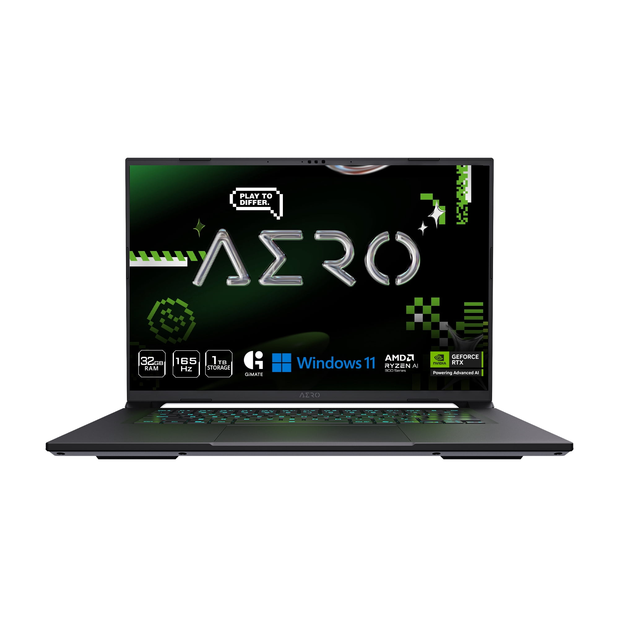 GIGABYTE AERO X16 16" Laptop, AMD Ryzen AI 7 350, 32GB RAM, 1TB SSD, GeForce RTX 5070, 165Hz IPS, Lunar White, 1WH93USC64DH
