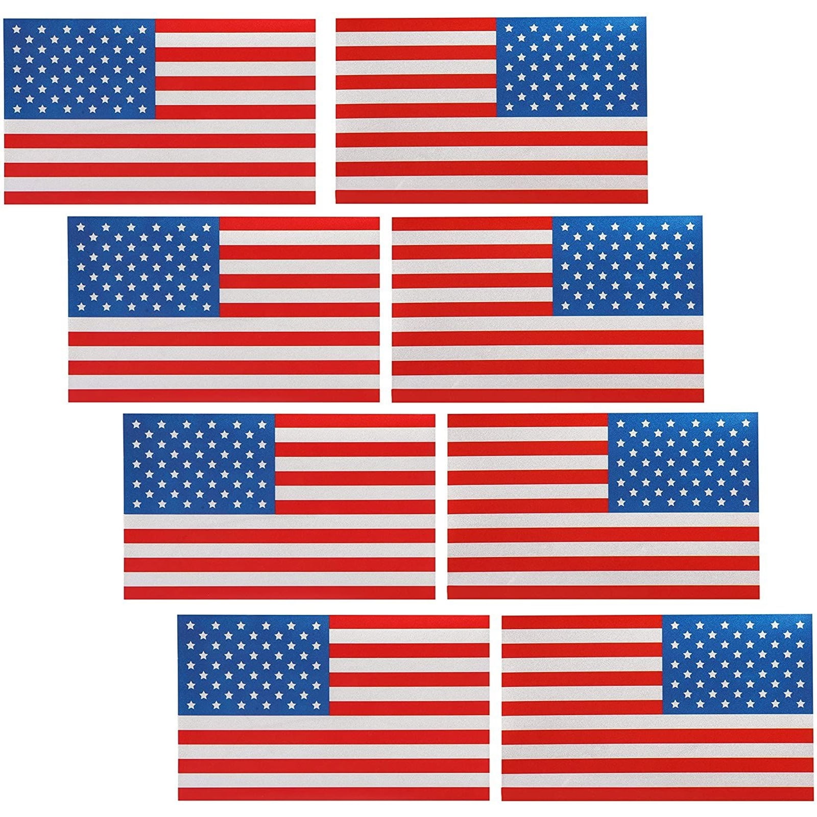 Wholesale Lot of 6 USA American Flag Made in USA Stamp Decal Bumper Sticker 