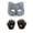 Dark-2Pcs, variant on Faux Fur Cat Fox Teeth Mask Tail and Paw Set,Halloween Anime Wolf Furry Suit Plush Therian Accessories