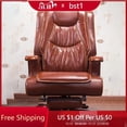 thumbnail image 2 of Modern Ergonomic Office Chairs Computer Armchair Designer Recliner Leather Chair Lounge Italian Swivel Fauteuil Home Furniture My Lux Decor Round, 2 of 18
