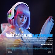 3-in-1 Wireless Gaming Headset for PC, PS5, PS4 - 2.4GHz & Bluetooth Gaming Headphones with Flip Mic, 7.1 Surround Sound, 40H Battery Life, Noise Canceling Gamer Headset for Switch, Xbox, Mobile
