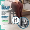 thumbnail image 2 of Silla de Baño para Adulto Mayor con Inodoro WC | Diseño Cuadrado para Mayor Equilibrio y Seguridad para Adultos Mayores | Soporta 110 kg, 2 of 10