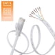 thumbnail image 3 of Cable Ethernet Cat 6 de 50 pies, color blanco, cables de conexión LAN planos para red de Internet, cable sólido para computadora Cat6 de alta velocidad con clips y conectores Rj45, 3 of 5