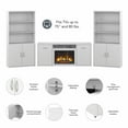 thumbnail image 6 of Bush Business Furniture Bookcase set w/ Fireplace TV Stand, White, 6 of 7