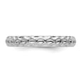 thumbnail image 5 of Auriga 925 Sterling Silver Rhodium Hammered Ring for Women Size- 5, 5 of 6